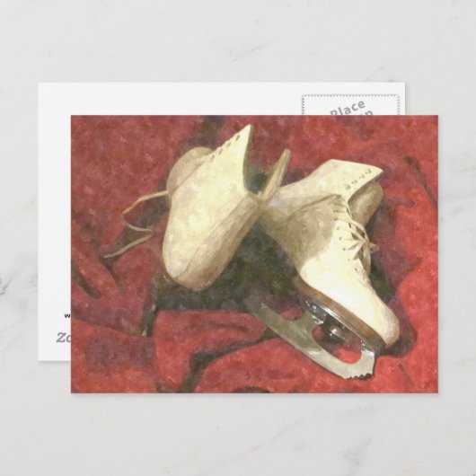 Het Briefkaart van schaatsen onbeweeglijk (Voorkant / Achterkant)