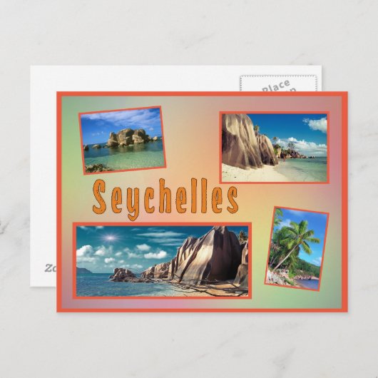 Het briefkaart van Seychellen (Voorkant / Achterkant)