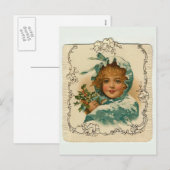 Het Briefkaart van "Snow Girl" (Voorkant / Achterkant)