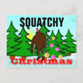 Het Briefkaart van Squatch van Kerstmis van (Voorkant)