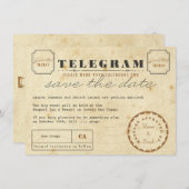 Het  Briefkaart van Telegram sparen de Datum (Voorkant / Achterkant)