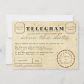 Het  Briefkaart van Telegram sparen de Datum (Voorkant)