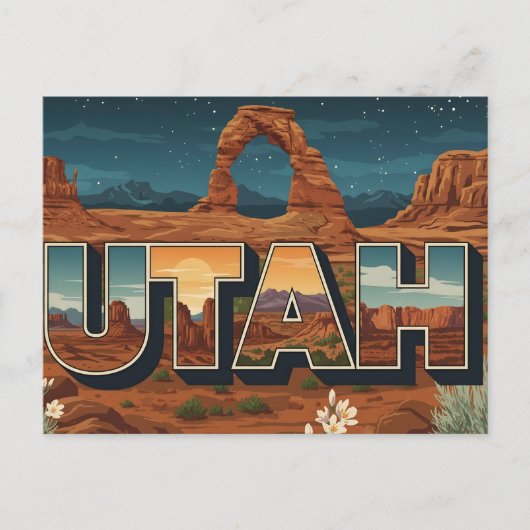 Het  Briefkaart van Utah National Park - Night Sky (Voorkant)