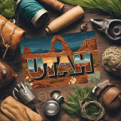 Het  Briefkaart van Utah National Park - Night Sky