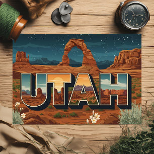 Het  Briefkaart van Utah National Park - Night Sky