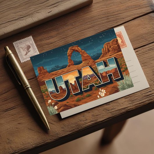 Het  Briefkaart van Utah National Park - Night Sky