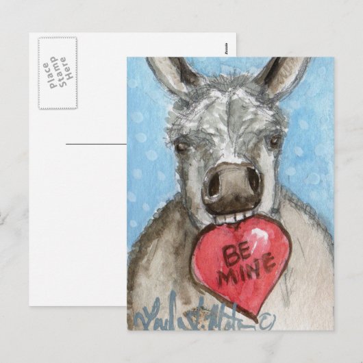 Het Briefkaart van Valentijn Burro (Voorkant / Achterkant)