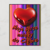 Het Briefkaart van Valentijn in Pools (Voorkant)