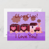 Het Briefkaart van Valentijn van de Trein van Choo (Voorkant / Achterkant)