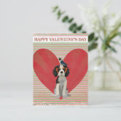 Het Briefkaart van VALENTIJN van het SPANIEL & van (Staand voorkant)