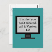 Het Briefkaart van versie 1.0 (Voorkant / Achterkant)