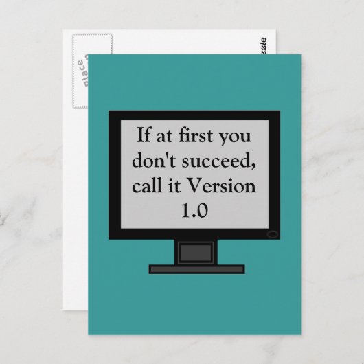 Het Briefkaart van versie 1.0 (Voorkant / Achterkant)