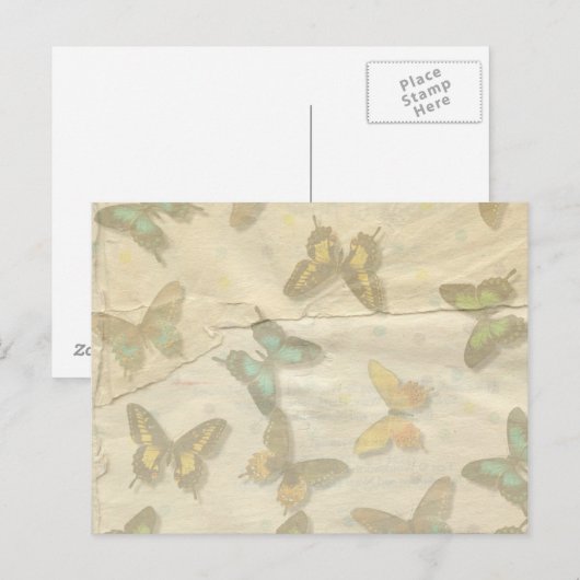 Het Briefkaart van vlinders (Voorkant / Achterkant)