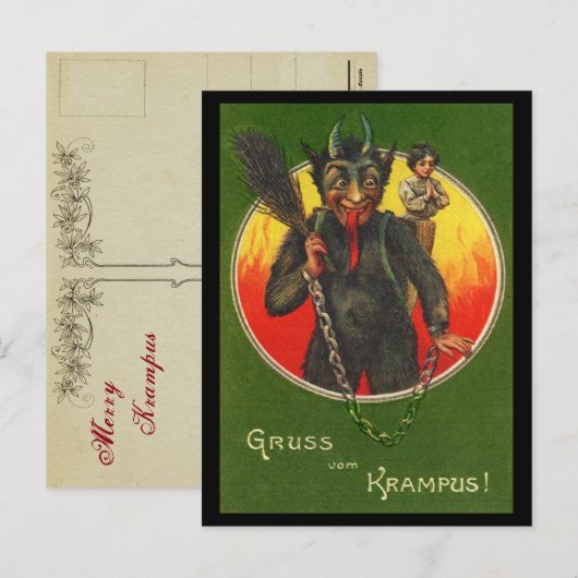 Het Briefkaart van Vom Krampus van Gruss (Voorkant / Achterkant)
