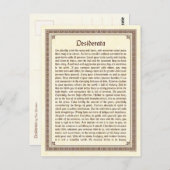 Het Briefkaart van wensen (Voorkant / Achterkant)