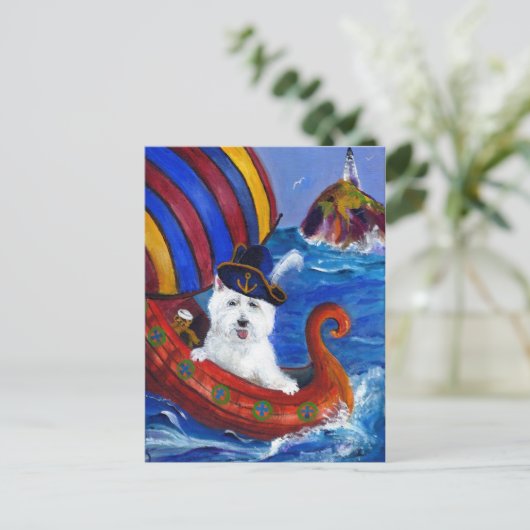 Het Briefkaart van Westie (Staand voorkant)