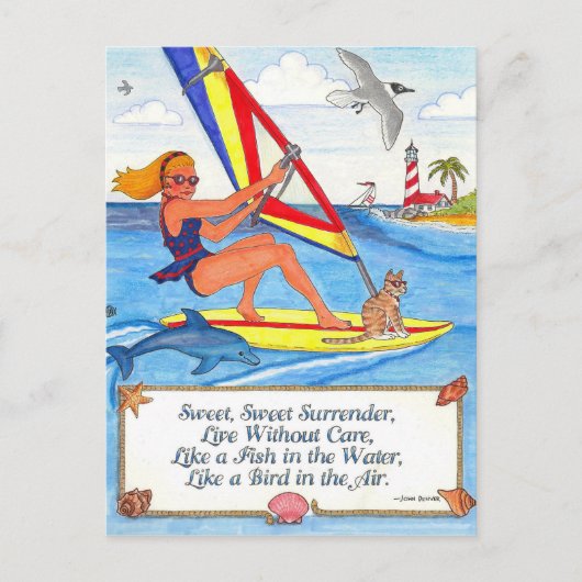 Het Briefkaart van Windsurfer (Voorkant)