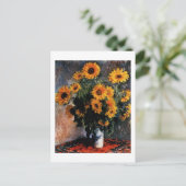 Het briefkaart van zonnebloemen (Staand voorkant)