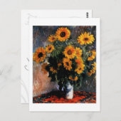 Het briefkaart van zonnebloemen (Voorkant / Achterkant)