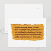 Het Briefkaart voor het beheersen van mini-art (Voorkant / Achterkant)