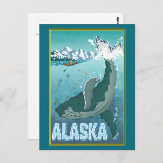 Het  Briefkaart voor reizen door Alaskan (Voorkant / Achterkant)