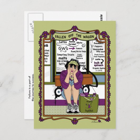 Het Briefkaart Wagon_A_ is afgebroken (Voorkant / Achterkant)