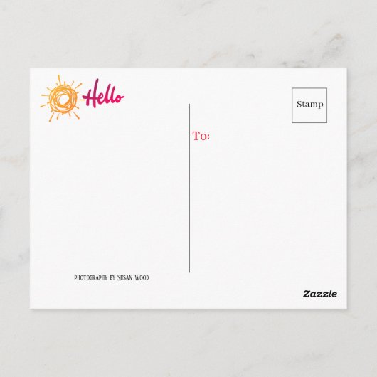 Het Briefkaart Waving Sunflower (Achterkant)