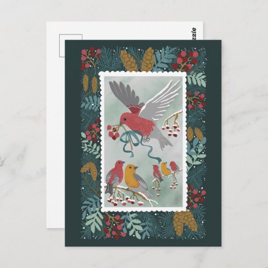 Het Briefkaart Winter Earth Song (Voorkant / Achterkant)