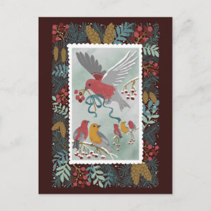 Het Briefkaart Winter Earth Song Crimson Red