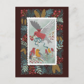 Het Briefkaart Winter Earth Song Crimson Red (Voorkant)