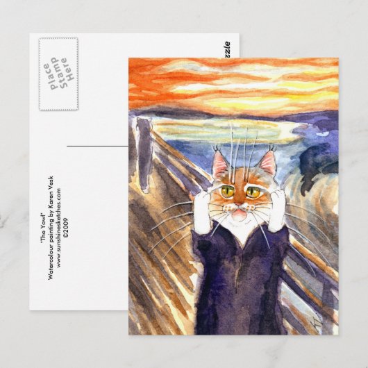 Het briefkaart Yowl (Voorkant / Achterkant)