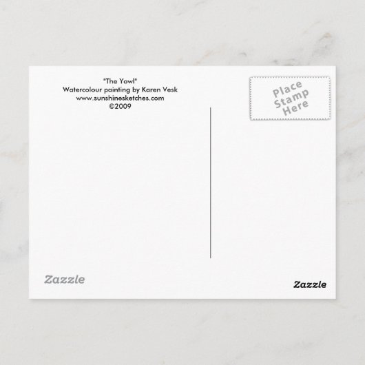 Het briefkaart Yowl (Achterkant)