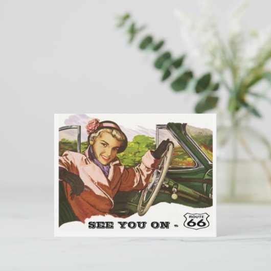 Het briefkaart ziet u op Route 66 - Retro PC van (Staand voorkant)