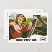 Het briefkaart ziet u op Route 66 - Retro PC van (Voorkant / Achterkant)