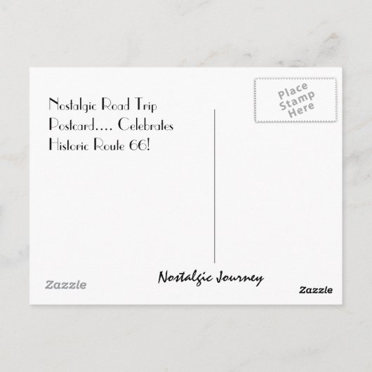 Het briefkaart ziet u op Route 66 - Retro PC van (Achterkant)