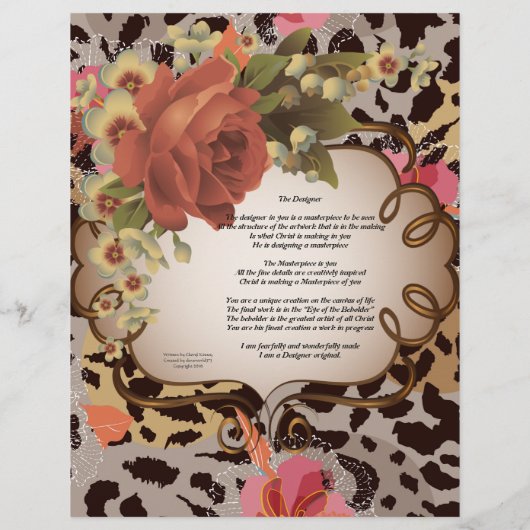 Het Briefpapier document van de Ontwerper/het Ontw (Achterkant)