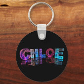 Het briljante naamplaatje in 3D-lichten Sleutelhanger (Voorkant)