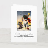 Het Britse Gezegde "Cheerio van de Sneeuwman en Feestdagen Kaart (Achterkant)