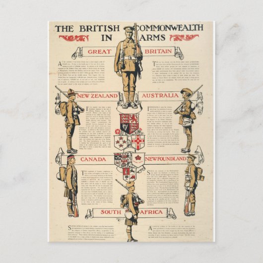 Het Britse Poster Gemenebest_Propaganda Briefkaart (Voorkant)