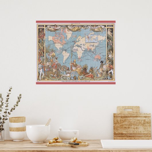 Het Britse Rijk in 1886 Poster (Keuken)