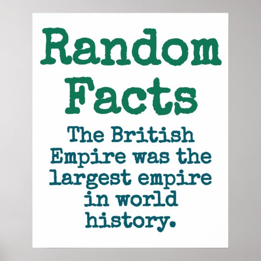 Het Britse Rijk was het grootste rijk - Trivia Poster (Voorkant)