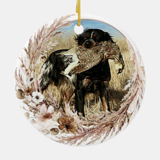 Het Brittany spaniel Ceramic Ornament (Achterkant)