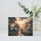 Het broeikaseffect feestdagenkaart (Staand voorkant)