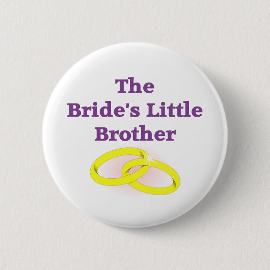 Het broertje van de bruid ronde button 5,7 cm (Voorkant)