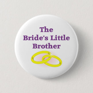 Het broertje van de bruid ronde button 5,7 cm