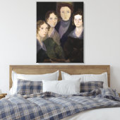 Het Bronte Family Pillar Portret van Branwell Canvas Afdruk (Insitu (Slaapkamer))