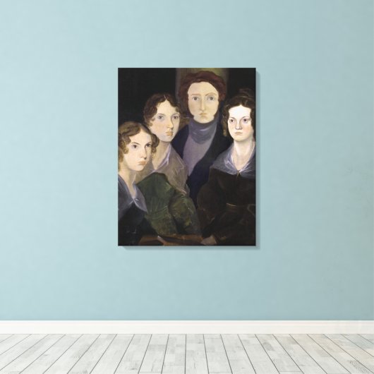 Het Bronte Family Pillar Portret van Branwell Canvas Afdruk (Insitu (Houten vloer))