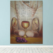 Het Brood des Levens: Heilige Eucharistie 2026 Kal Canvas Afdruk (Insitu (Houten vloer))