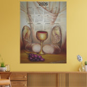 Het Brood des Levens: Heilige Eucharistie 2026 Kal Canvas Afdruk (Insitu (Woonkamer))
