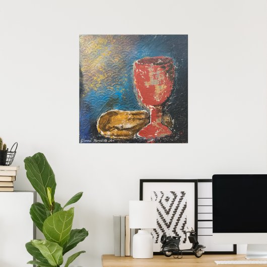 Het brood en de wijn poster (Thuiskantoor)